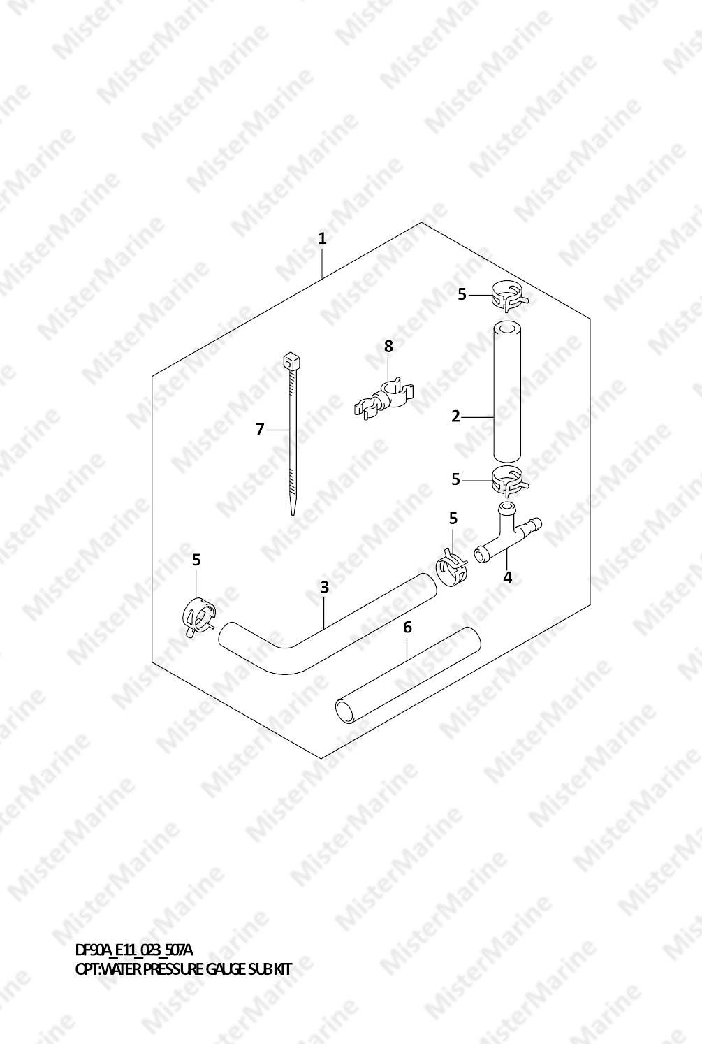 FIG.507A (1-L-2) OPT:WATER PRESSURE GAUGE SUB KIT