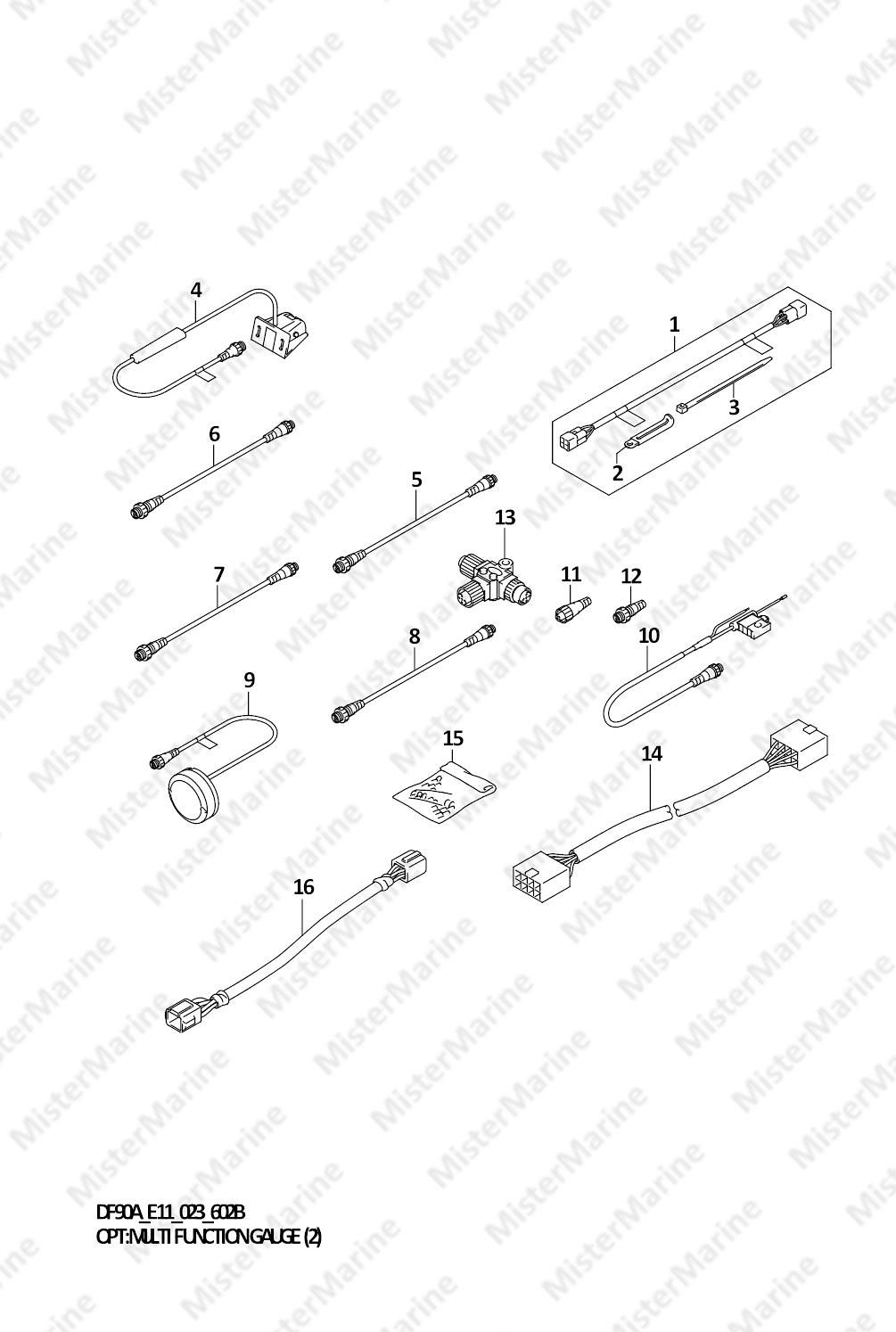 FIG.602B (2-D-12) OPT:MULTI FUNCTION GAUGE (2) (DF90AWQH)