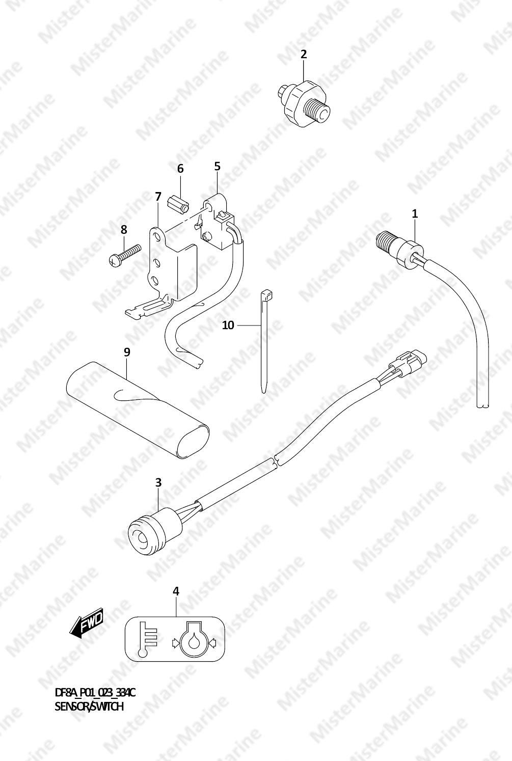FIG.334C (1-E-5) SENSOR/SWITCH (DF8AR)