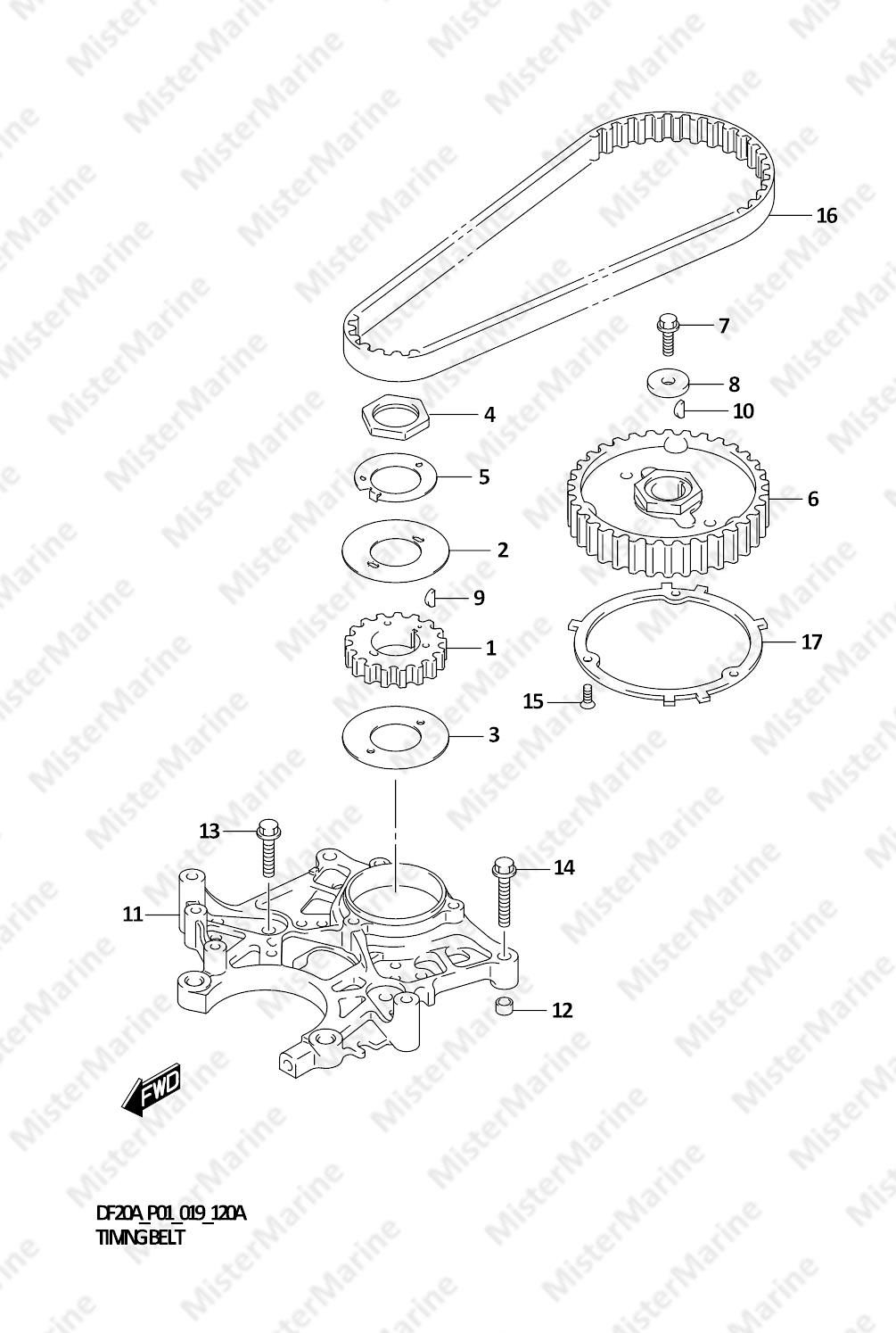 FIG.120A (1-B-5) TIMING BELT