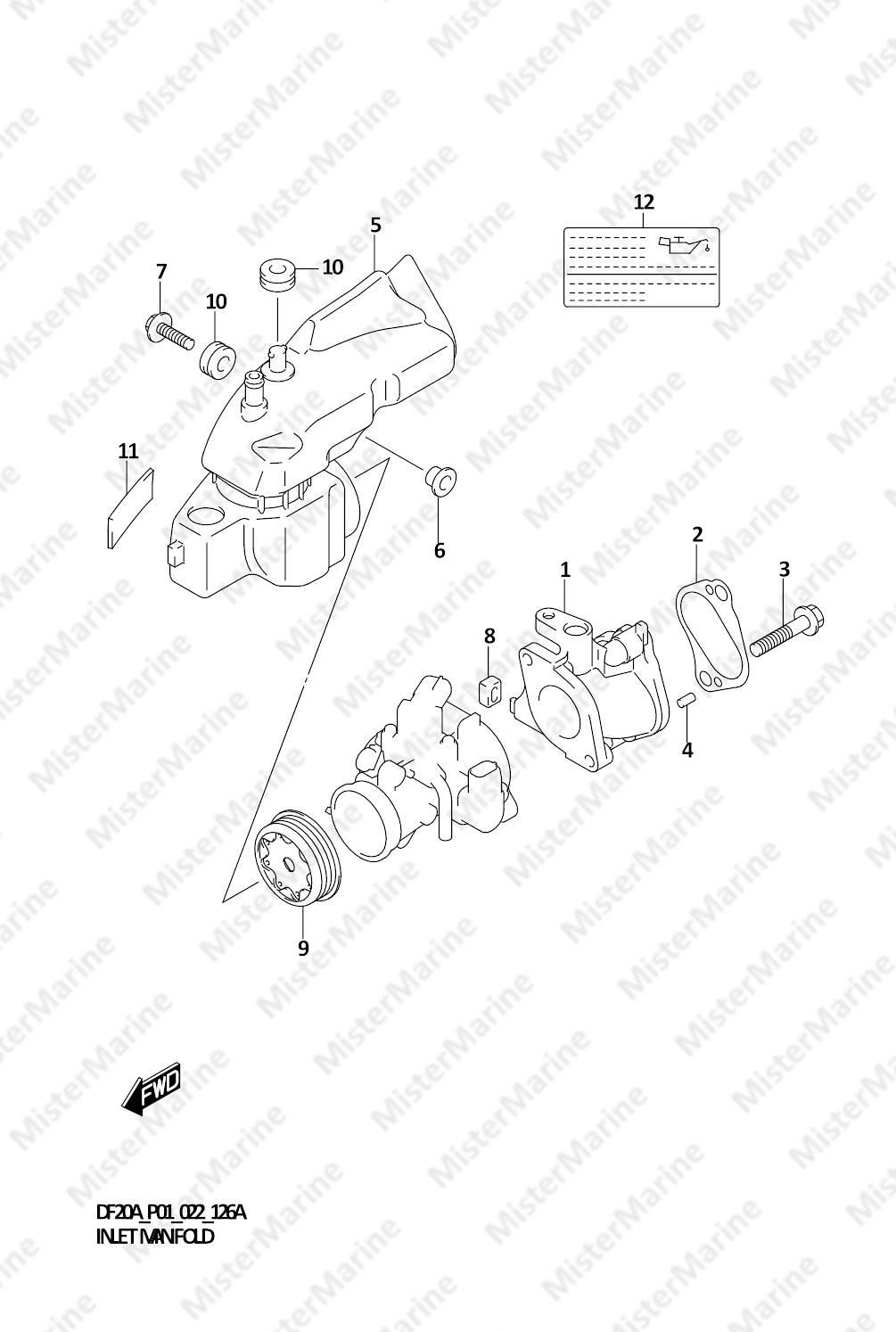 FIG.126A (1-B-8) INLET MANIFOLD (SEE NOTE)
