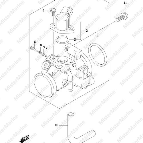 FIG.163B (1-C-6) THROTTLE BODY (SEE NOTE)