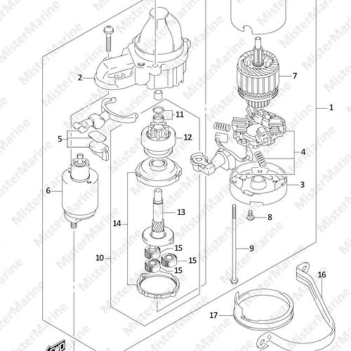 FIG.301A (1-D-4) STARTING MOTOR (W/ELECTRIC STARTER)