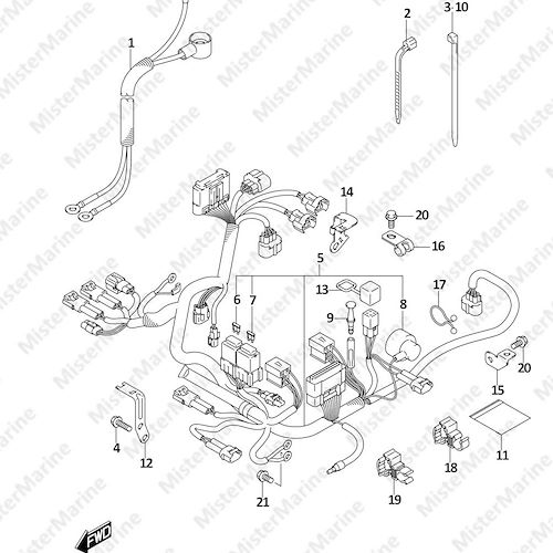 FIG.322A (1-E-9) HARNESS (DF9.9B,DF15A,DF20A)