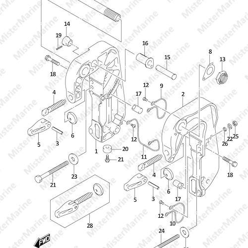 27 FIG.335D (1-F-9) CLAMP BRACKET (SEE NOTE)