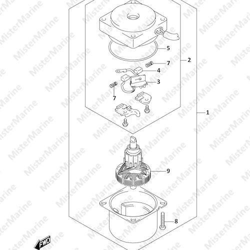 FIG.340A (1-G-7) PTT MOTOR (SEE NOTE)
