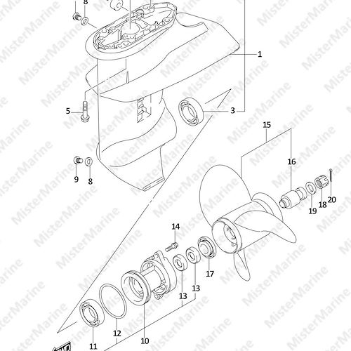FIG.407A (1-G-12) GEAR CASE (P01:3 BLADE)
