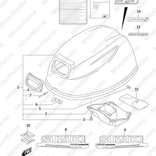 FIG.420A (1-H-12) ENGINE COVER ((DF9.9B,DF9.9BR):020)