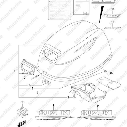 FIG.420B (1-H-13) ENGINE COVER ((DF9.9B,DF9.9BR):021)