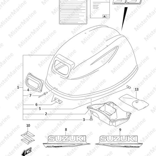 FIG.420C (1-H-14) ENGINE COVER ((DF9.9B,DF9.9BR):022)