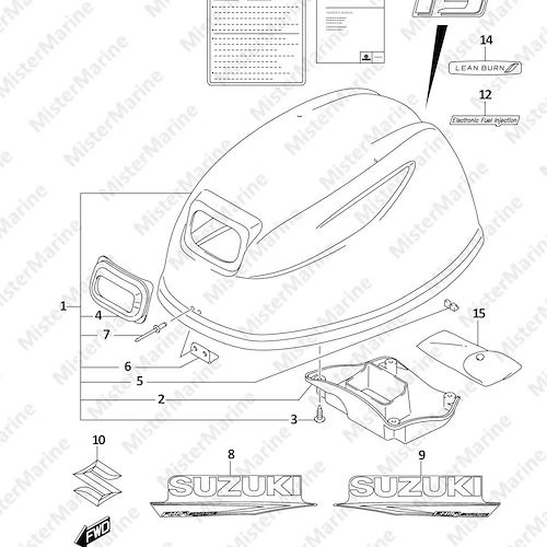FIG.420H (1-I-6) ENGINE COVER ((DF15A,DF15AR):021)