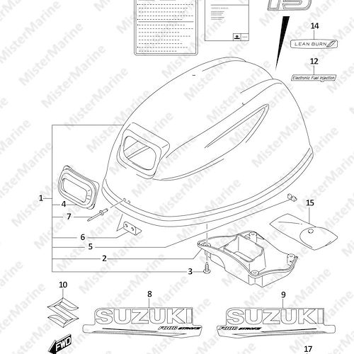 FIG.420K (1-I-8) ENGINE COVER (DF15AT:020)