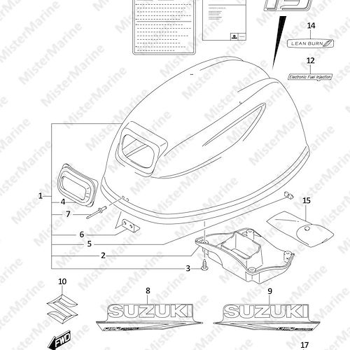 FIG.420L (1-I-9) ENGINE COVER (DF15AT:021)