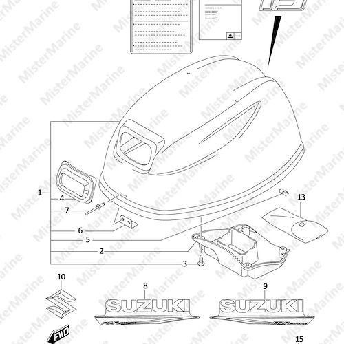 FIG.420M (1-I-10) ENGINE COVER (DF15AT:022)