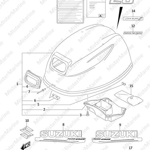 FIG.420V (1-J-4) ENGINE COVER ((DF20AT,DF20ATH):020)