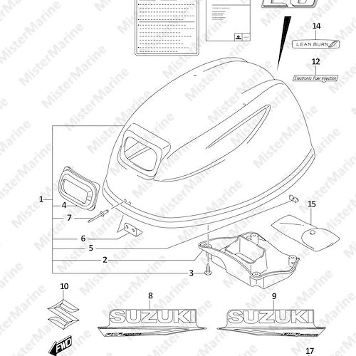 FIG.420W (1-J-5) ENGINE COVER ((DF20AT,DF20ATH):021)