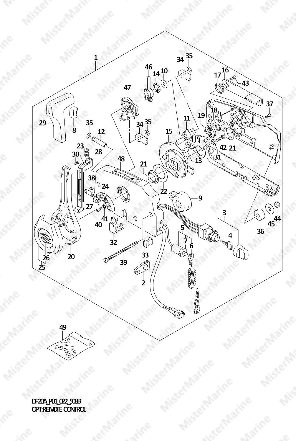 FIG.508B (1-K-14) OPT:REMOTE CONTROL ((DF9.9B,DF15A,DF20A):022)