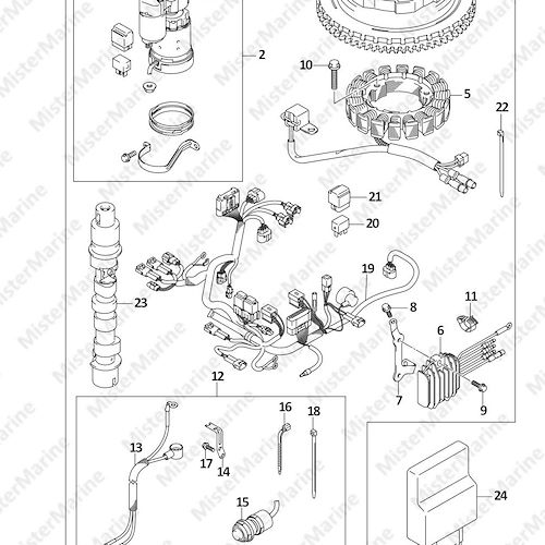 FIG.561A (2-B-13) OPT:STARTING MOTOR (MANUAL STARTER) (DF9.9B)
