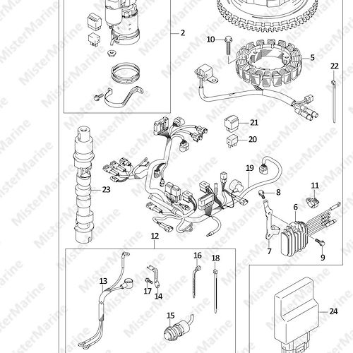 FIG.561D (2-C-3) OPT:STARTING MOTOR (MANUAL STARTER) (DF20A:P40)