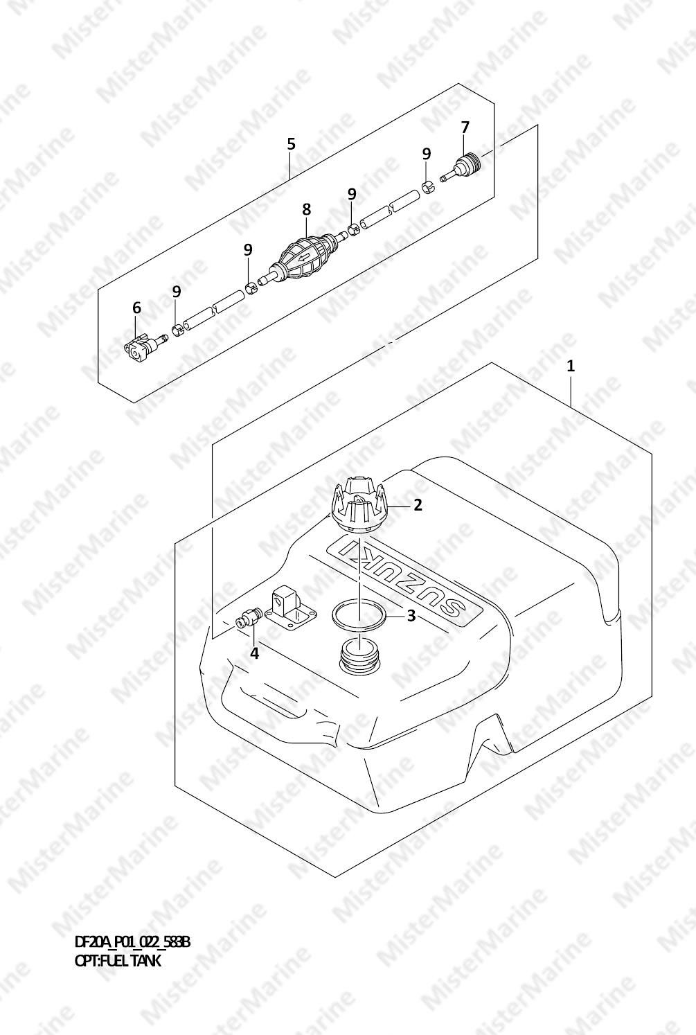 FIG.583B (2-C-6) OPT:FUEL TANK (SEE NOTE)