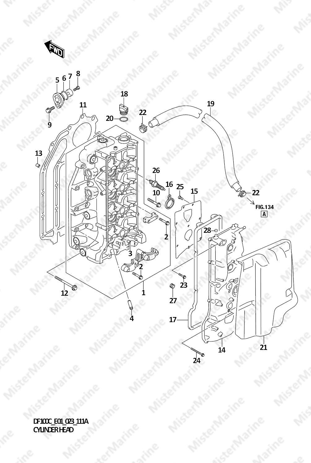 FIG.111A (1-B-2) CYLINDER HEAD