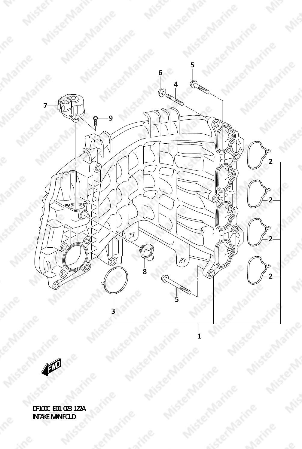 FIG.122A FIG.122A (1-B-8) INTAKE MANIFOLD