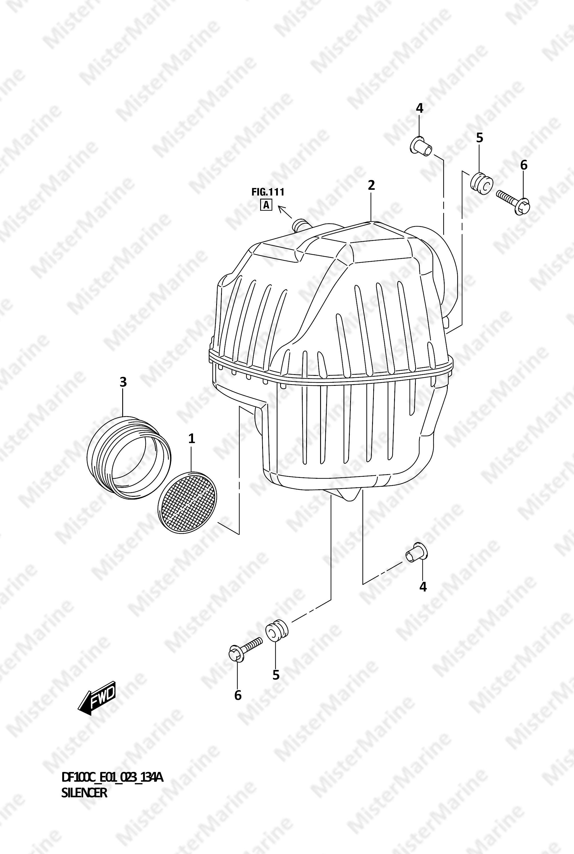 FIG.134A (1-B-9) SILENCER