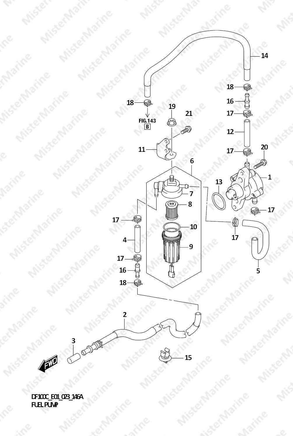 FIG.146A (1-B-14) FUEL PUMP