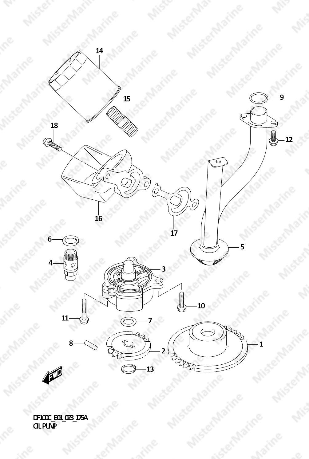 FIG.175A (1-C-5) OIL PUMP