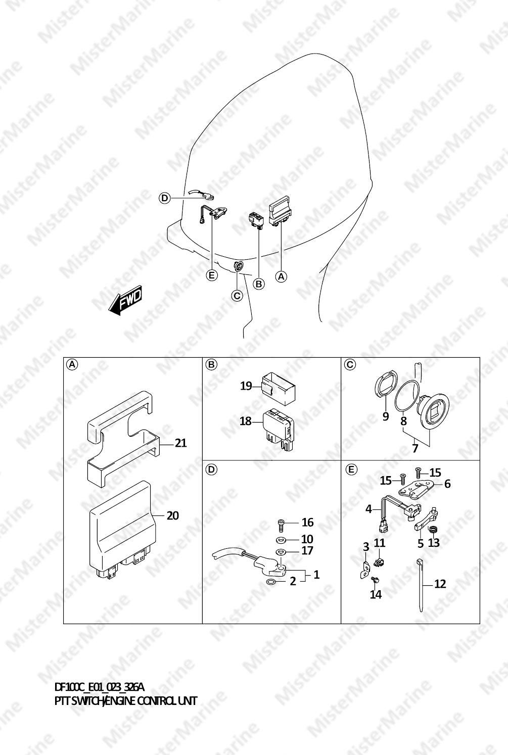 FIG.326A FIG.326A (1-D-5) PTT SWITCH/ENGINE CONTROL UNIT
