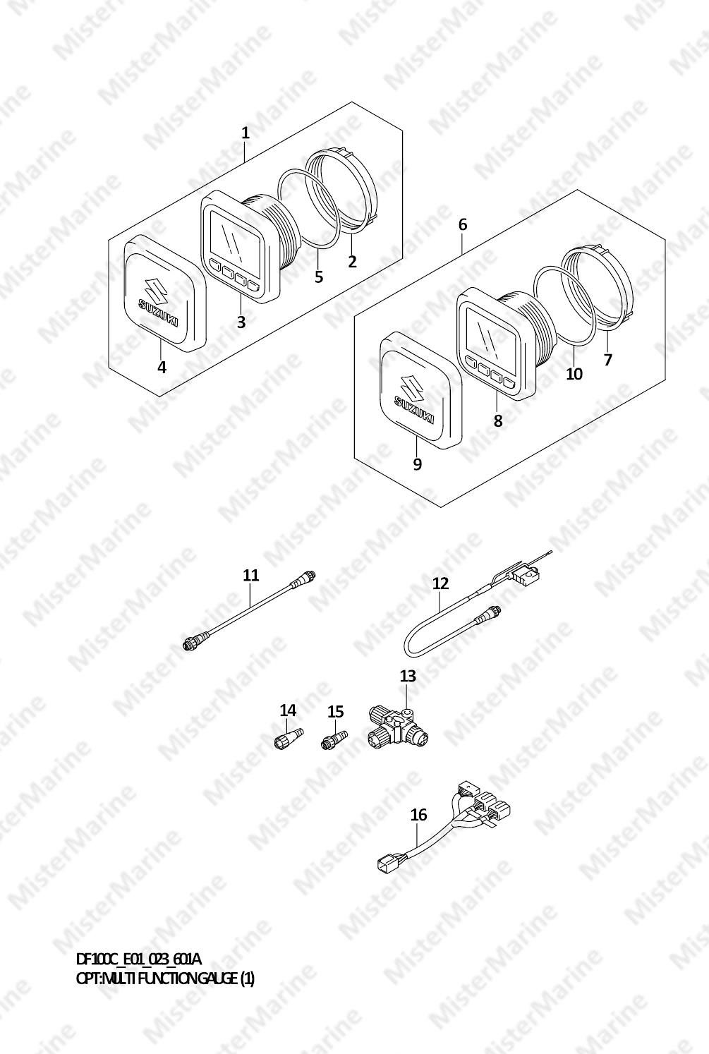 FIG.601A (1-G-9) OPT:MULTI FUNCTION GAUGE (1)
