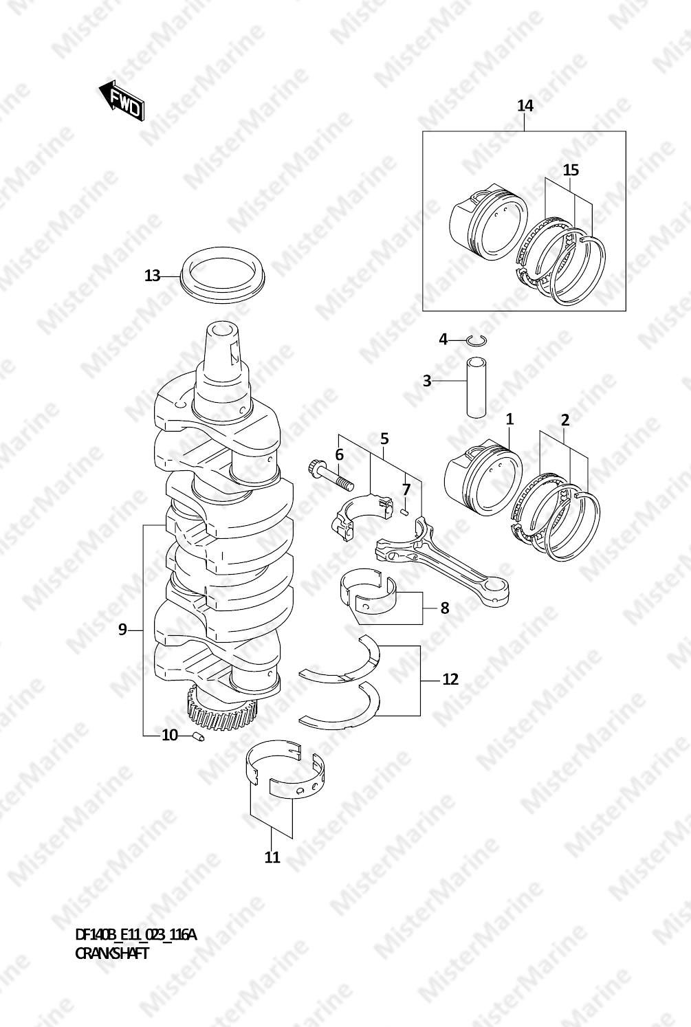 FIG.116A (1-B-5) CRANKSHAFT