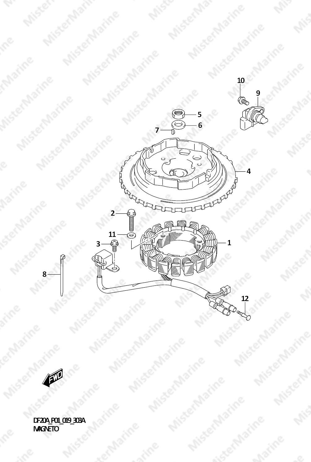 FIG.303A (1-D-6) MAGNETO (MANUAL STARTER)
