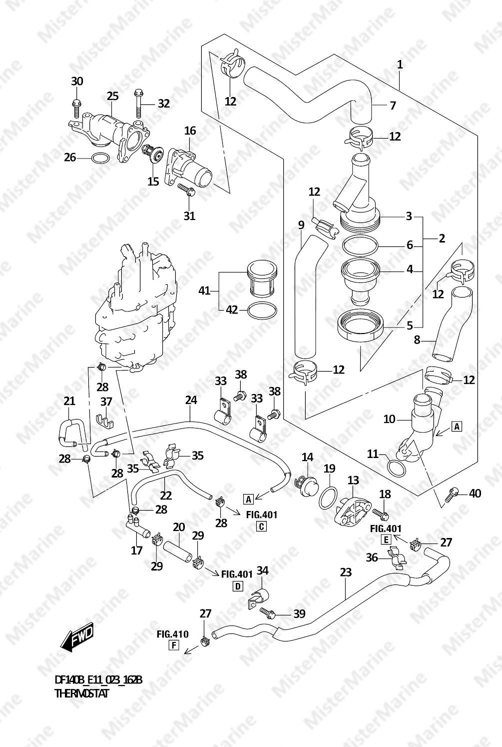 FIG.162B (1-C-10) THERMOSTAT (023)
