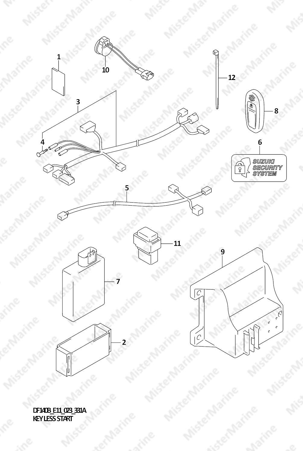 FIG.331A (1-E-7) KEY LESS START (022)