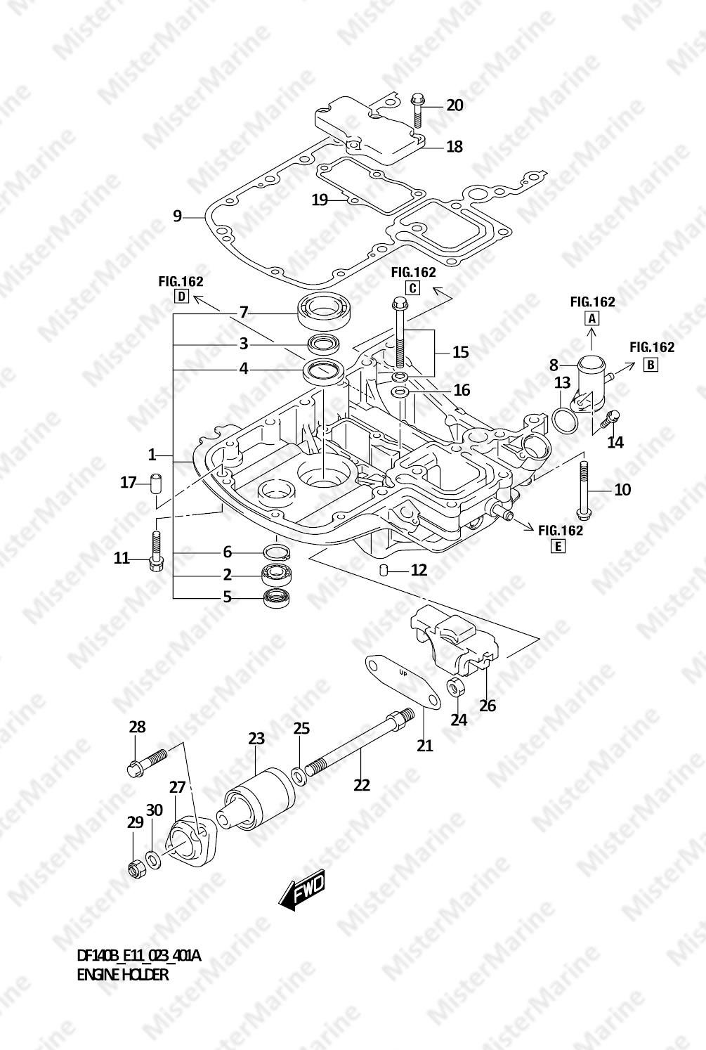 FIG.401A (1-F-5) ENGINE HOLDER (022)