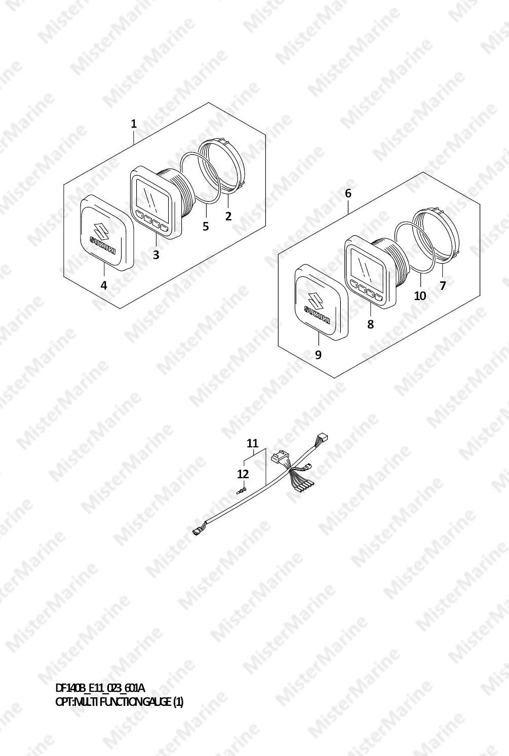 FIG.601A (1-I-13) OPT:MULTI FUNCTION GAUGE (1) (022)