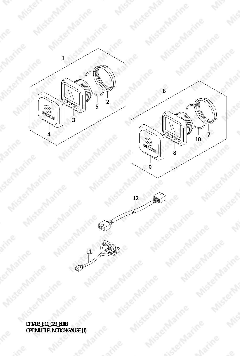 FIG.601B (1-I-14) OPT:MULTI FUNCTION GAUGE (1) (023)