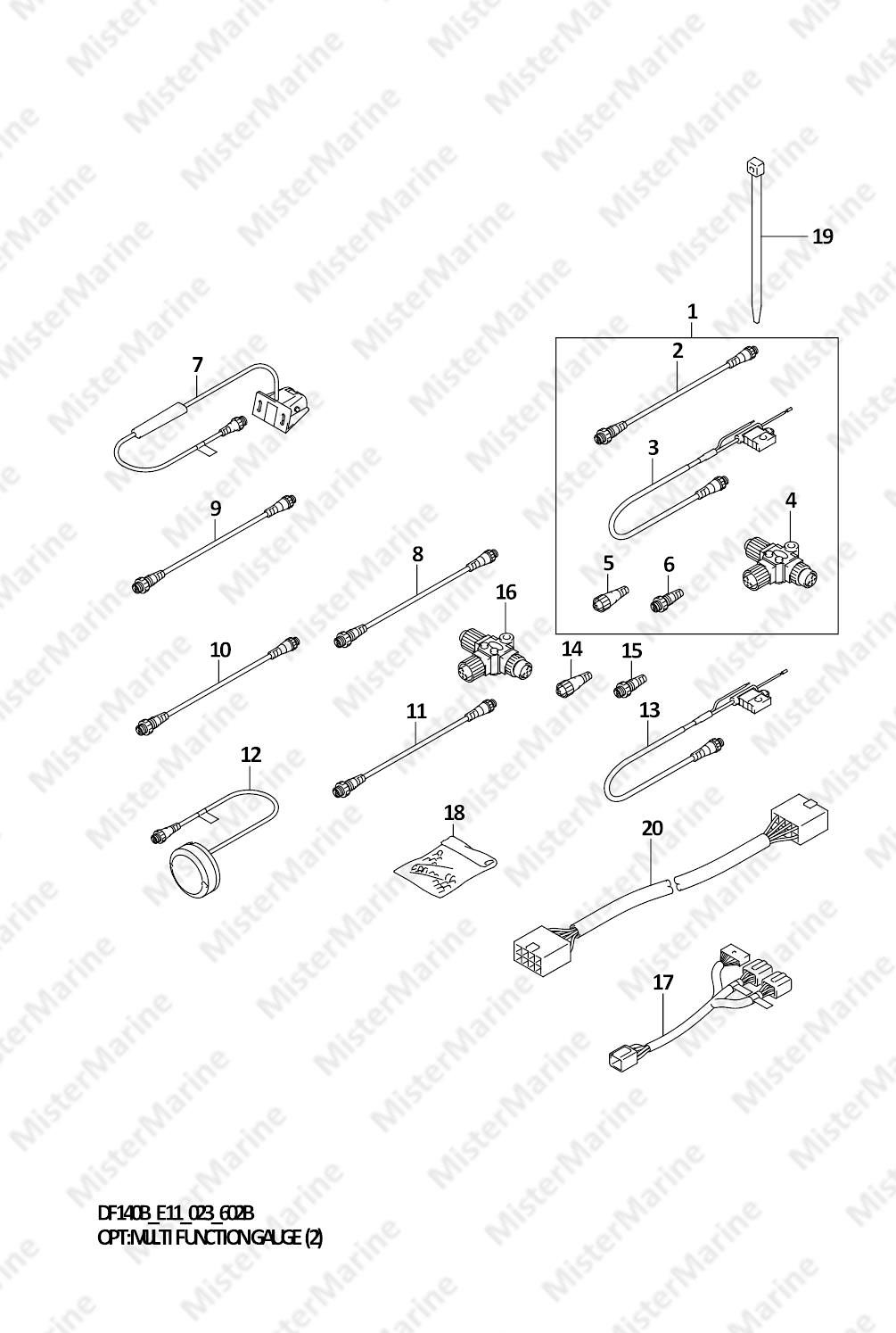 FIG.602B (1-J-3) OPT:MULTI FUNCTION GAUGE (2) (023)