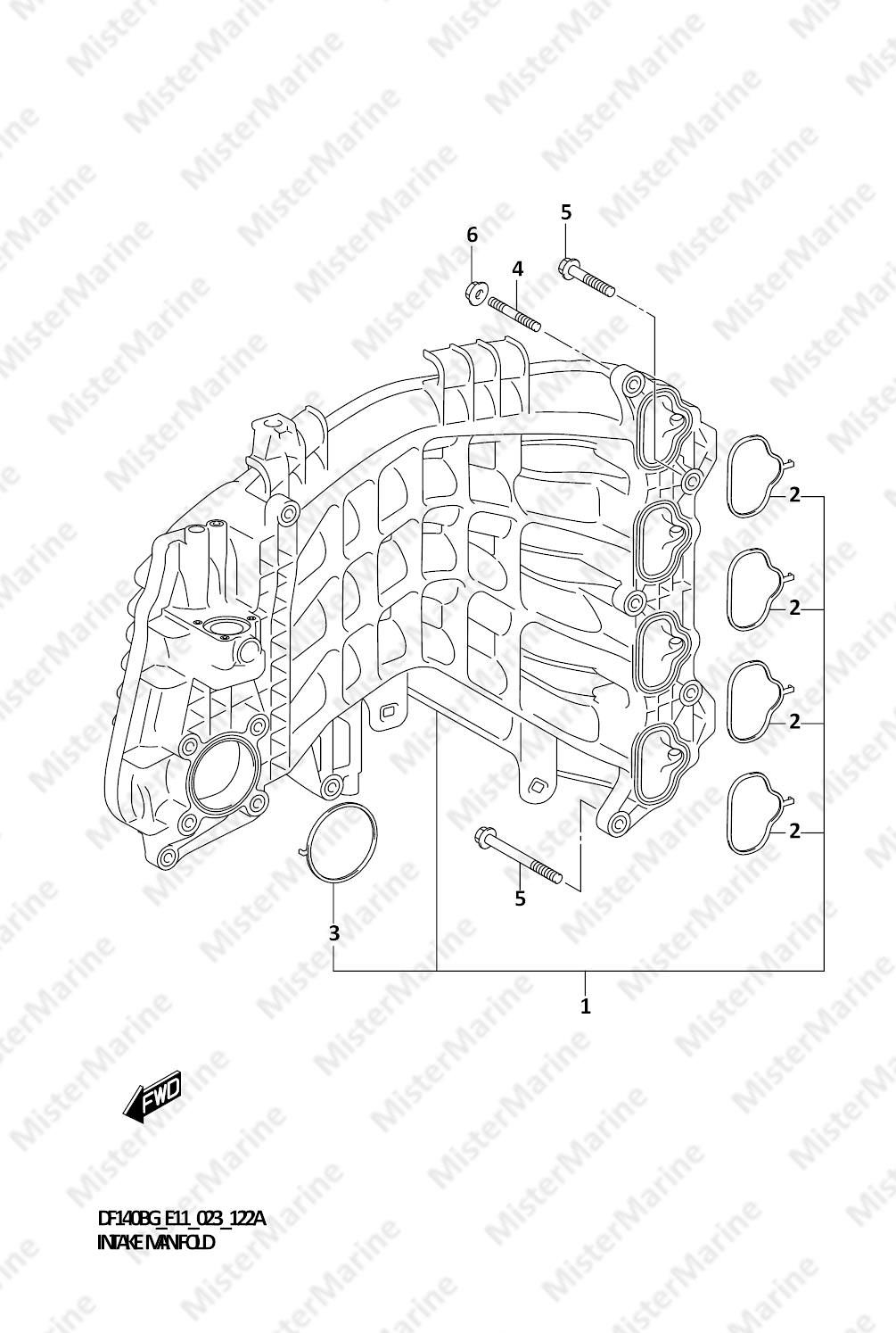 FIG.122A (1-B-9) INTAKE MANIFOLD