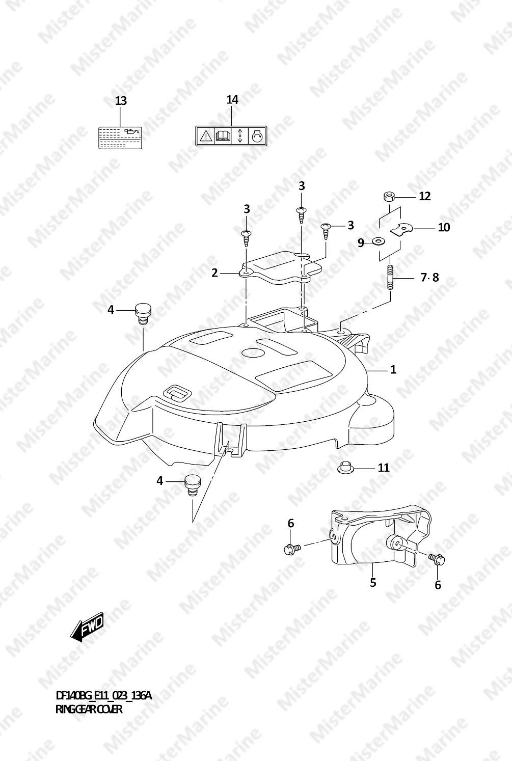 FIG.136A (1-B-11) RING GEAR COVER