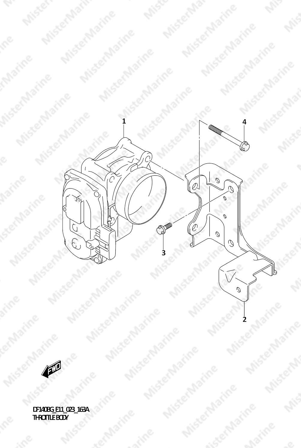 FIG.163A (1-C-13) THROTTLE BODY