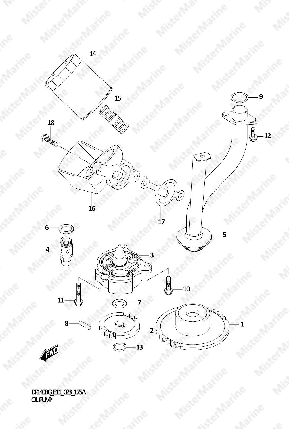 FIG.175A (1-C-14) OIL PUMP