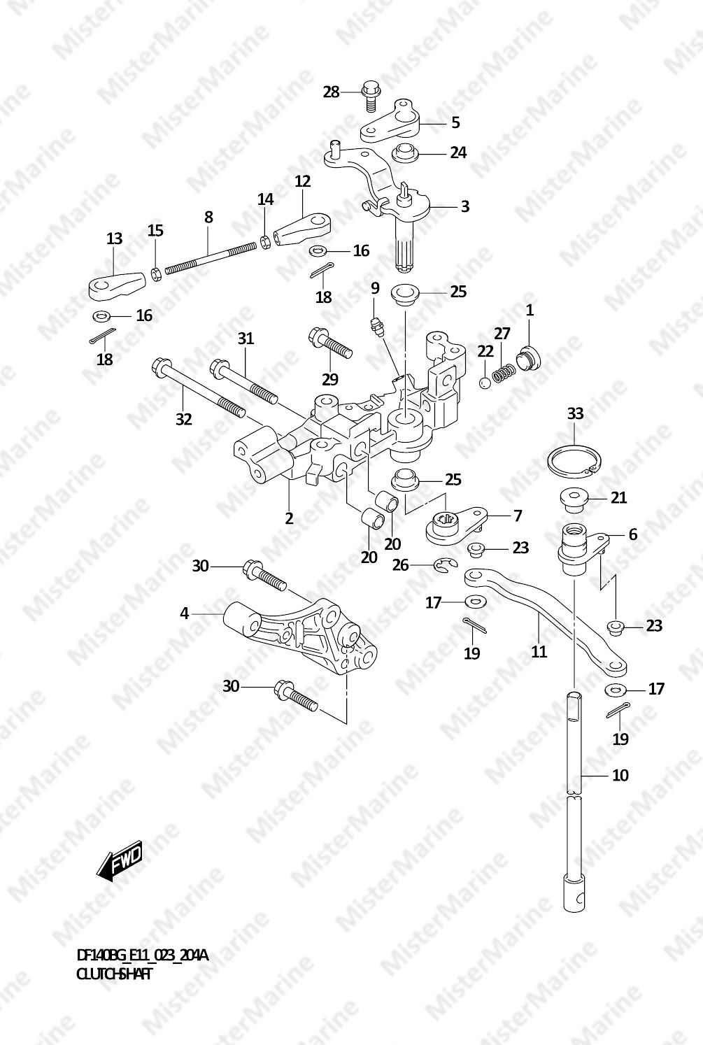 FIG.204A (1-C-16) CLUTCH SHAFT