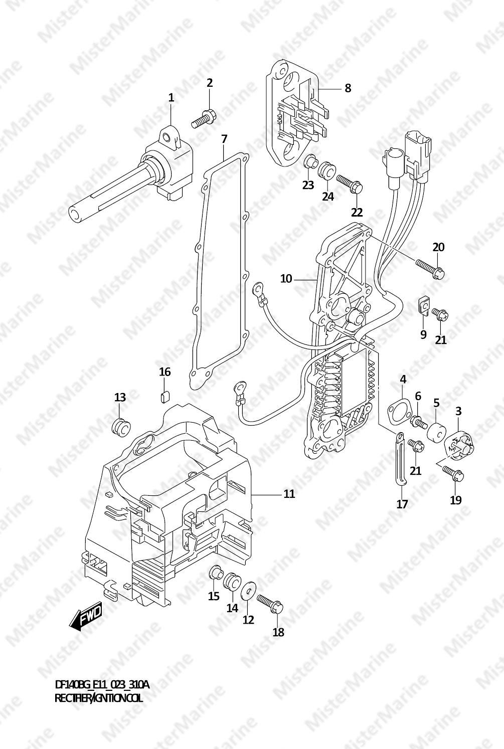 FIG.310A (1-D-16) RECTIFIER/IGNITION COIL