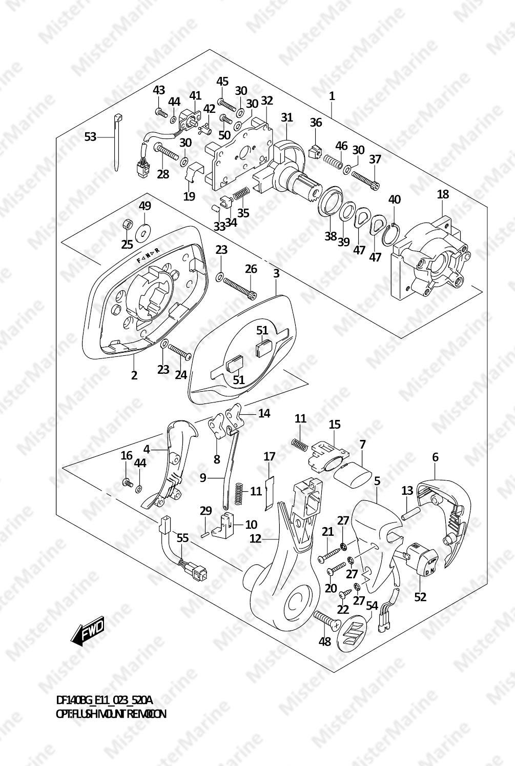 FIG.520A (1-H-4) OPT:FLUSH MOUNT REMOCON (021)