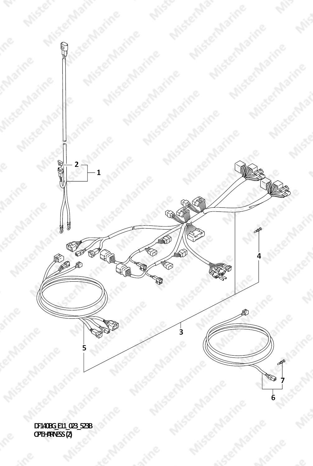 FIG.523B (1-H-10) OPT:HARNESS (2) (022,023)