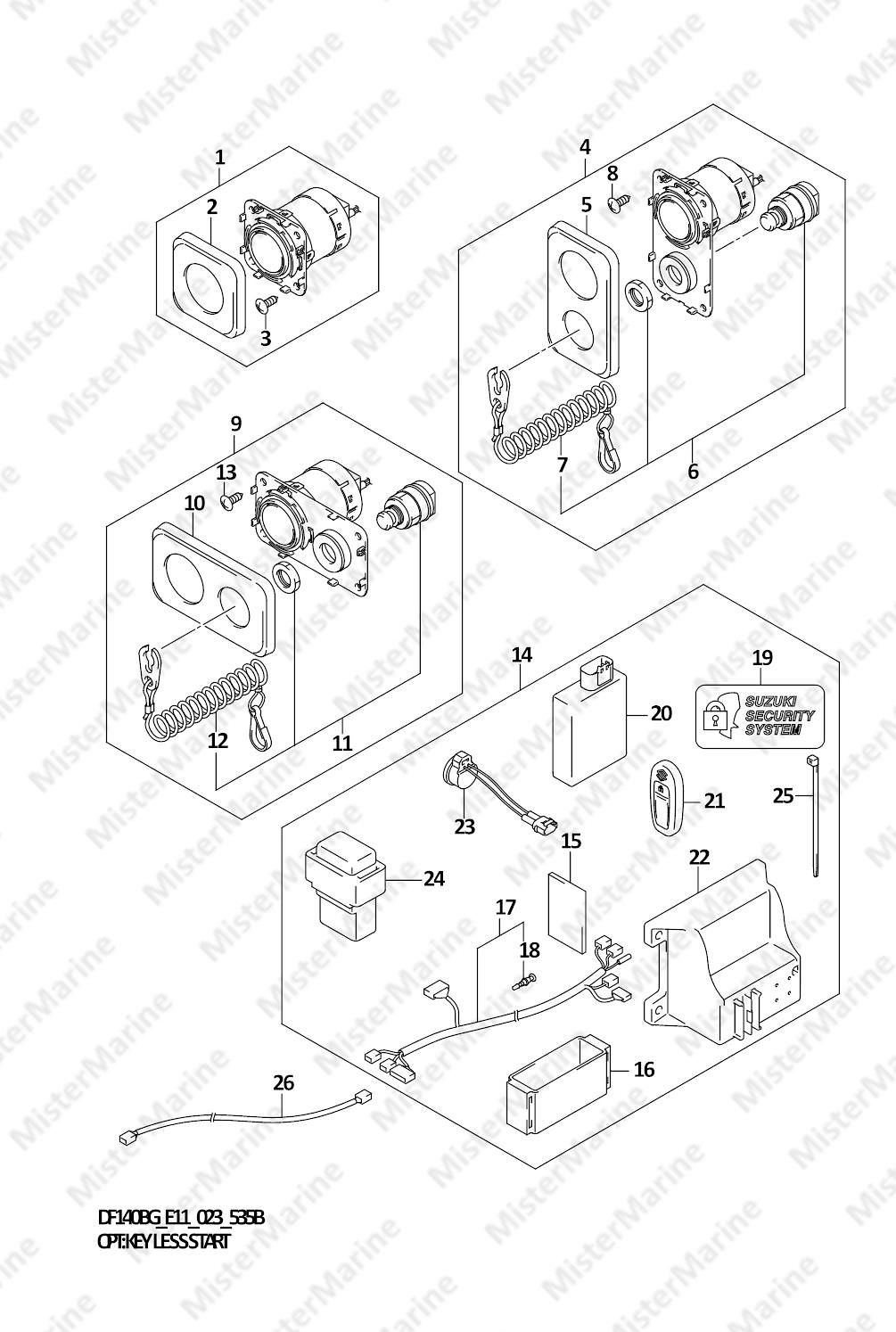 FIG.535B (1-I-5) OPT:KEY LESS START (E11:(022,023))