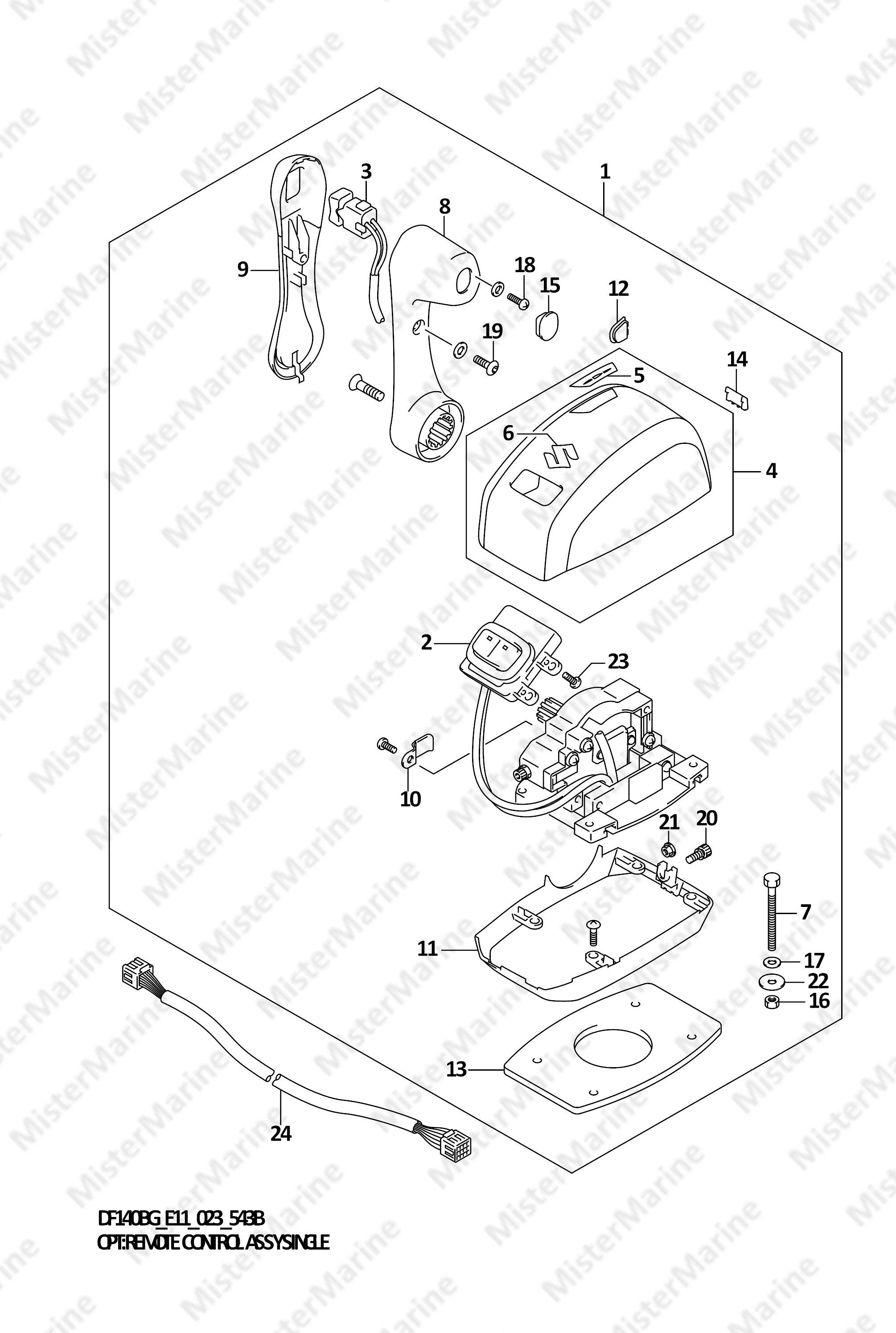 FIG.543B (1-I-11) OPT:REMOTE CONTROL ASSY SINGLE (022,023)