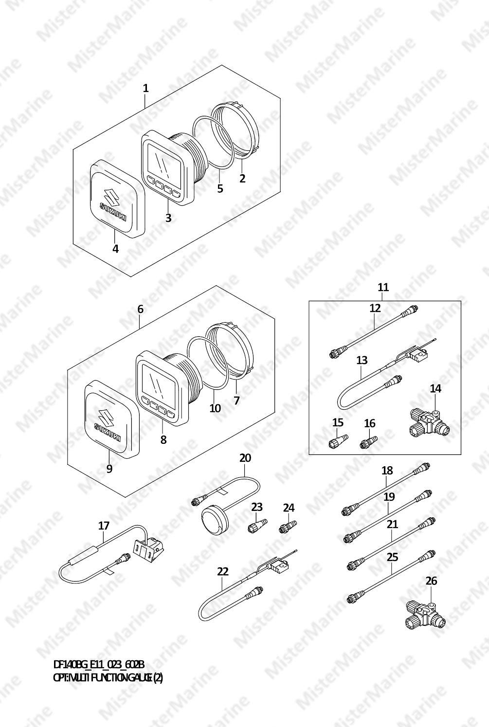 FIG.602B (1-I-16) OPT:MULTI FUNCTION GAUGE (2) (022,023)
